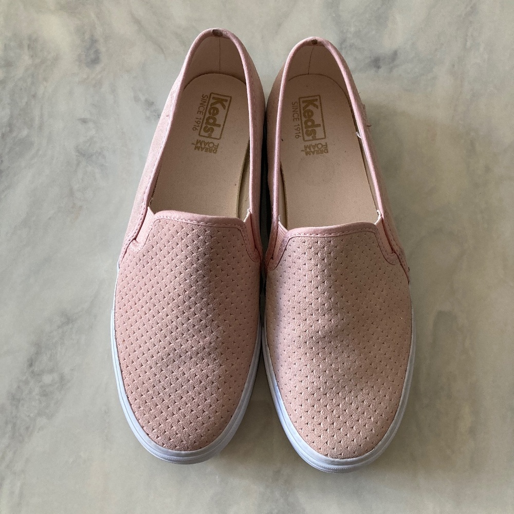 Keds Women’s Double Decker Slip-on Suede Leather Sneaker